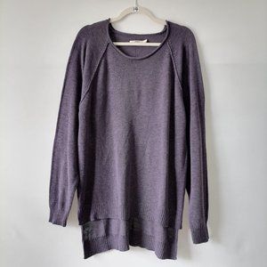 UGG Womens Purple Raglan Sleeve Round Neck Tight-Knit Pullover Sweater Size L